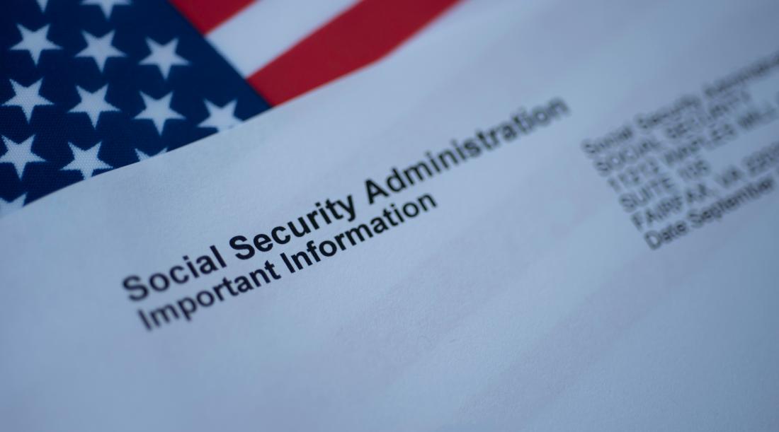 An image of a piece of mail from the Social Security Administration.